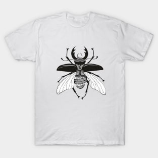 Stag beetle stitched T-Shirt